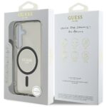 Case Guess Glitter Circle Classic Logo MagSafe for Samsung Galaxy S25 black - imagine 8