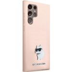 Karl Lagerfeld KLHCS24LSMHCNPP S24 Ultra S928 pink Silicone Choupette Metal Pin - imagine 4