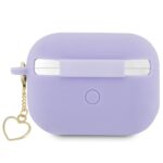 Guess GUAP2LSCHSU AirPods Pro 2 (2022/2023) cover purple Silicone Charm Heart Collection - imagine 2