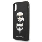 Karl Lagerfeld KLHCPXSAKICKCBK iPhone X/XS black Saffiano Karl&Choupette Head - imagine 3