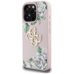 Case Guess Grained Roses Big 4G logo for iPhone 16 Pro Max pink - imagine 2