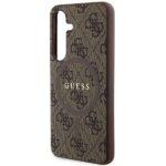 Guess GUHMS24SG4GFRW S24 S921 brown hardcase 4G Collection Leather Metal Logo MagSafe - imagine 6