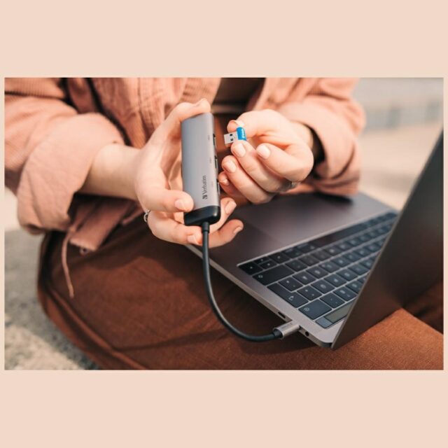 Verbatim USB-C Hub Adapter - 4xUSB-A 3.2 aluminum 49147 - imagine 5