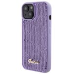 Guess GUHCP15SPSFDGSU iPhone 15 / 14 / 13 6.1" purple hardcase Sequin Script Metal - imagine 2