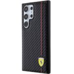 Ferrari FEHCS24LN3DUR S24 Ultra S928 black hardcase Carbon Printed Line - imagine 2