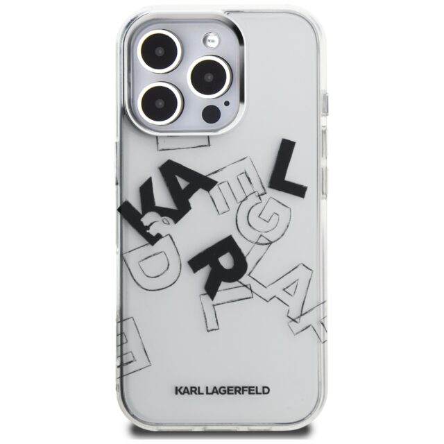 Case Karl Lagerfeld IML Sketched Graphic for iPhone 16 Pro transparent - imagine 3