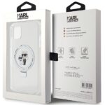 Karl Lagerfeld KLHMN61HMRSKCH iPhone 11/ Xr 6.1" white hardcase Ring Stand Karl&Choupettte Mag - imagine 8
