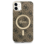 Guess GUHMN61H4STW iPhone 11 6.1" brown hardcase 4G MagSafe - imagine 2