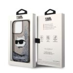 Karl Lagerfeld KLHCP14LLNCHCK iPhone 14 Pro 6,1" black hardcase Glitter Choupette Head - imagine 8