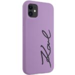 Karl Lagerfeld KLHCN61SKSVGU iPhone 11 /Xr  6.1" purple hardcase Silicone Signature - imagine 4