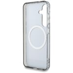 Case Guess Glitter Flowers Triangle Buttons MagSafe for Samsung Galaxy S25 black - imagine 7