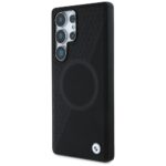 Case BMW Leather Half Textured MagSafe for Samsung Galaxy S25 Ultra black - imagine 2