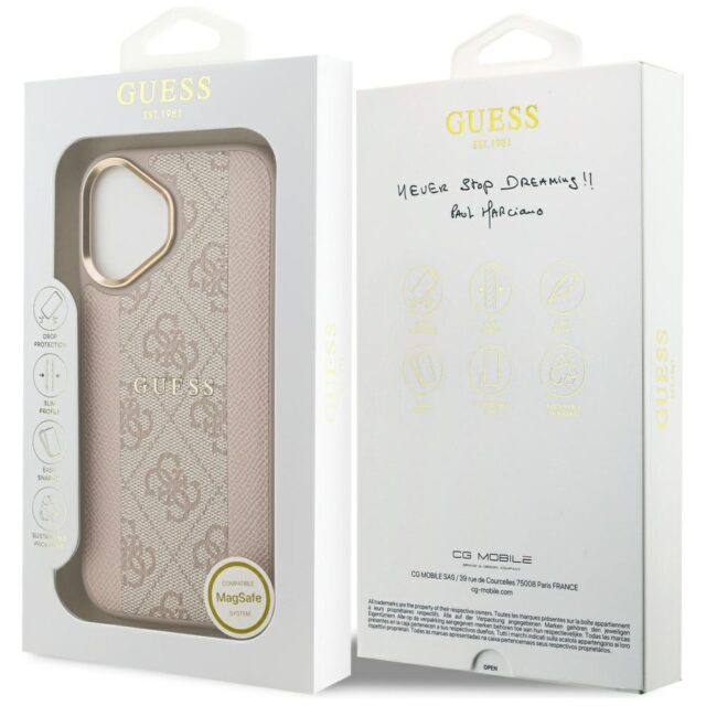 Case Guess 4G Stripe MagSafe for iPhone 17 pink - imagine 8