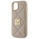 DKNY DKHCP14SPQDSLE iPhone 14 6.1" beige Quilted Stack Logo - imagine 6