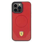 Ferrari FEHMP15LPTER iPhone 15 Pro 6.1" red hardcase Carbon Metal Logo MagSafe - imagine 3