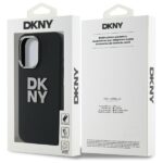 DKNY DKHCP16SSMCBSK iPhone 16 6.1" black hardcase Liquid Silicone Metal Logo - imagine 6