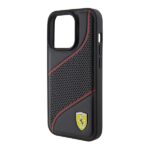 Ferrari FEHCP15LPWAK iPhone 15 Pro 6.1" black hardcase Perforated Waves Metal Logo - imagine 6