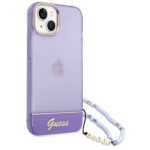 Guess GUHCP14MHGCOHU iPhone 14 Plus / 15 Plus 6.7" purple hardcase Translucent Pearl Strap - imagine 3