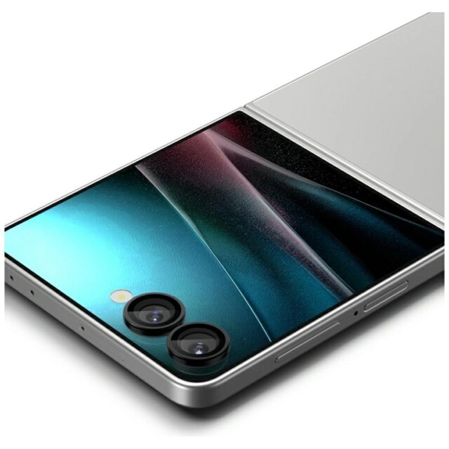 Glass on lens camera Spigen Optik Pro HD Glas.TR EZ FIT 2pcs for Samsung Galaxy Z Flip7 black - imagine 6