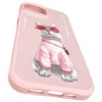 Nimmy case iPhone 15 6.1" pink Glasses Cool Cat - imagine 9