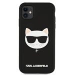 Karl Lagerfeld KLHCN61SLCHBK iPhone 11 6,1" / Xr hardcase black Silicone Choupette - imagine 3