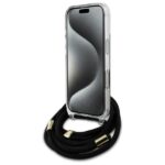 Guess GUHCP16XHC4SEK iPhone 16 Pro Max 6.9" black hardcase Crossbody Cord 4G Print - imagine 4