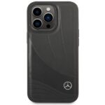 Mercedes MEHCP14L8ROLK iPhone 14 Pro 6.1" Black Hardcase Leather Wave Pattern - imagine 3