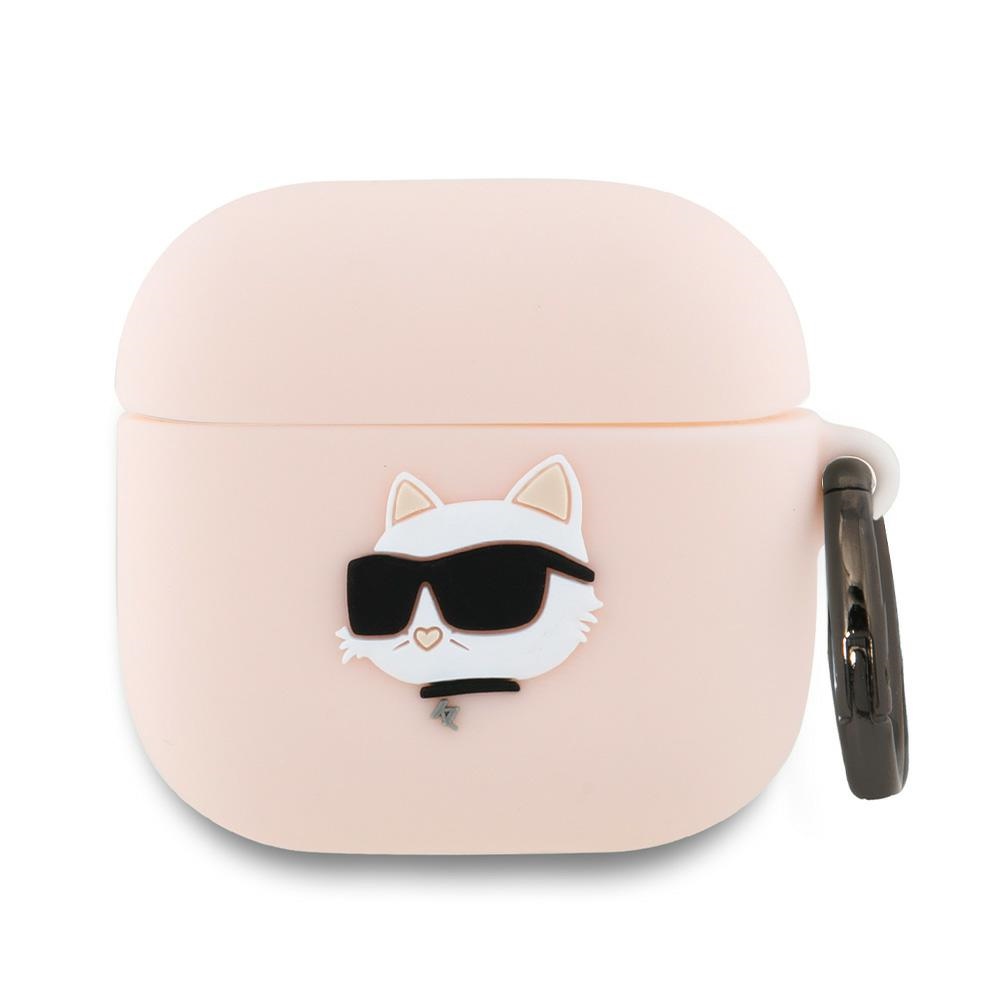 cps-0feba2ff585248ab698a803ebeaa79e1-2025-12-06-16-53-53 Karl Lagerfeld KLA4RUNCHP AirPods 4 cover pink Silicone Choupette Head 3D - imagine 1