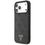 Case Guess 4G Strap Triangle Logo        MagSafe for iPhone 17 Pro Max black - imagine 3