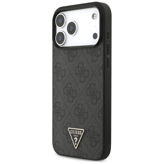 Case Guess 4G Strap Triangle Logo        MagSafe for iPhone 17 Pro Max black - imagine 3
