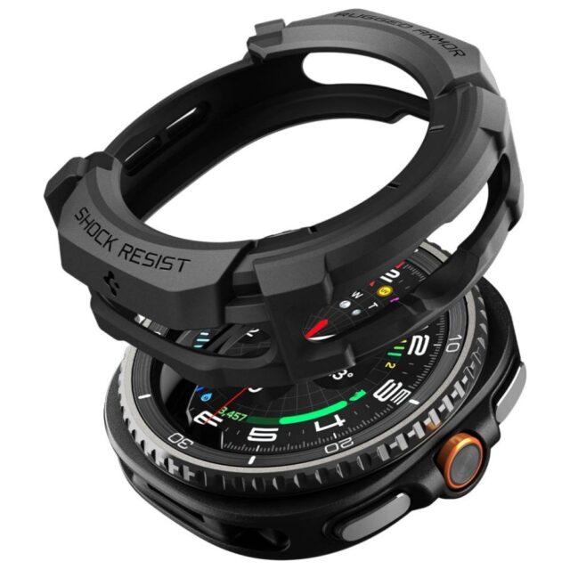Spigen Rugged Armor Case for Samsung Galaxy Watch 8 Classic 46mm black - imagine 6