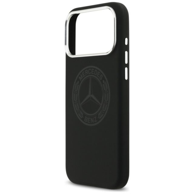 Case Mercedes Silicone Vintage Logo MagSafe for iPhone 17 Pro Max black - imagine 6