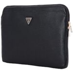 Bag Guess Sleeve 14" Grained  Zipper Pocket Triangle Logo black - imagine 3