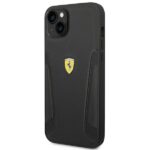Ferrari FEHCP14MRBUK iPhone 14 Plus / 15 Plus 6.7" black hardcase Leather Stamp Sides - imagine 2