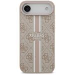 Case Guess 4G Printed Stripes MagSafe for iPhone Air pink - imagine 3
