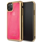 Guess GUHCN65GLTRPI iPhone 11 Pro Max pink hard case Glow in the Dark Sand Matte