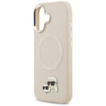 Karl Lagerfeld Karl & Choupette Pins MagSafe Case for iPhone 17 Beige - imagine 6