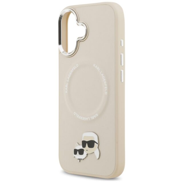 Karl Lagerfeld Karl & Choupette Pins MagSafe Case for iPhone 17 Beige - imagine 6