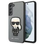 Karl Lagerfeld KLHCS22MOKPG S906 S22+ silver hardcase Saffiano Ikonik Karl`s Patch
