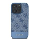 Guess GUHCP16LG4GLBL iPhone 16 Pro 6.3" blue hardcase 4G Bottom Stripe - imagine 3
