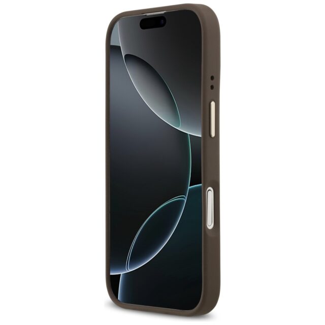 Case Guess 4G Stripe MagSafe for iPhone 17 brown - imagine 5