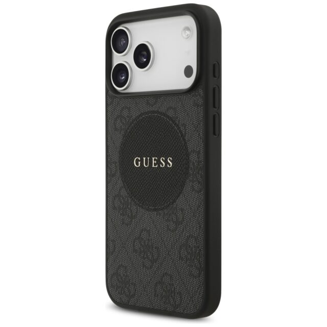 Case Guess 4G Circle Classic Logo        MagSafe for iPhone 17 Pro Max black - imagine 2
