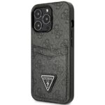 Guess GUHCP13XP4TPK iPhone 13 Pro Max 6,7" black hardcase 4G Triangle Logo Cardslot - imagine 2