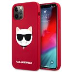 Karl Lagerfeld KLHCP12LSLCHRE iPhone 12 Pro Max 6,7" hardcase red Silicone Choupette