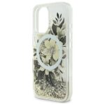 Guess GUHMP16SLFMWTE iPhone 16 6.1" beige hardcase Liquid Glitter Flower MagSafe - imagine 6