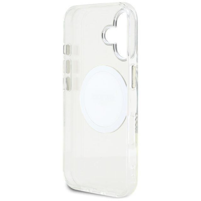 Case Guess IML Metal Colored Circle      Classic Logo MagSafe for iPhone 16 white - imagine 7
