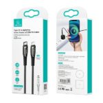 USAMS Braided Cable USB-C to Lightning Smart Power-off 20W PD Cable 1.2m black/black SJ518USB01 (US) - imagine 9