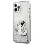 Karl Lagerfeld KLHCP12LGCFS iPhone 12 Pro Max 6,7" silver hardcase Liquid Glitter Choupette F - imagine 2
