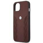 BMW BMHCP13MRSPPR iPhone 13 / 14 / 15 6,1" red hardcase Leather Curve Perforate - imagine 5