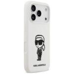 Case Karl Lagerfeld Silicone Karl Sketch & Logo MagSafe for iPhone 17 Pro white - imagine 4